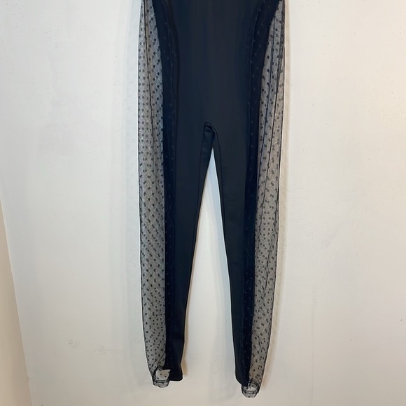 NWT. Blogger’s Favorite Katch Me Large Darla Black Spot Mesh Keyhole Jumpsuit. - Picture 11 of 16